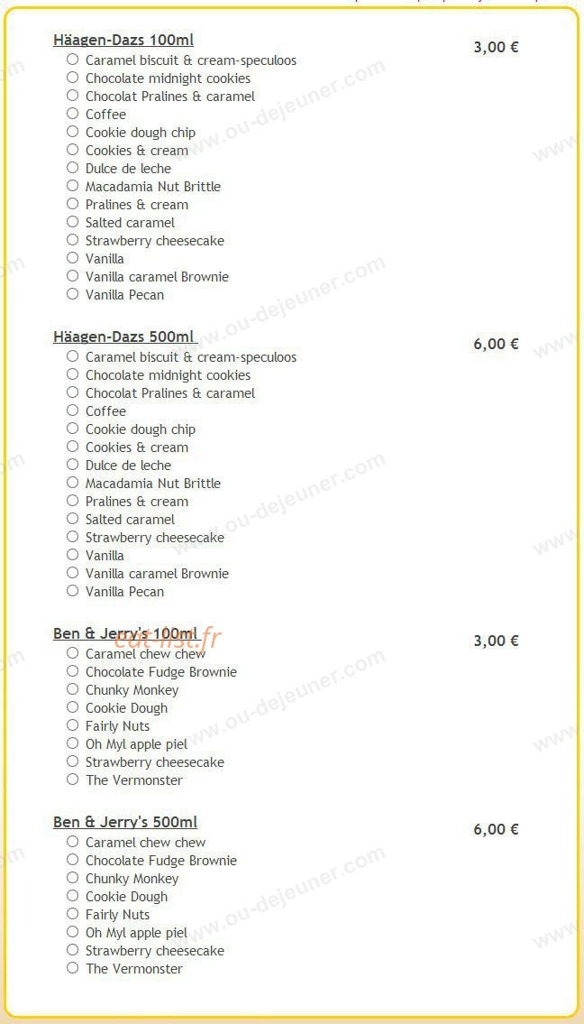 Espace Pizza — carte page 11