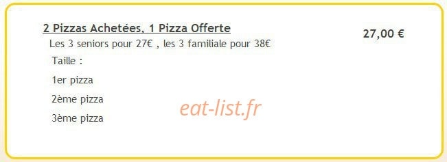 Espace Pizza — carte page 13