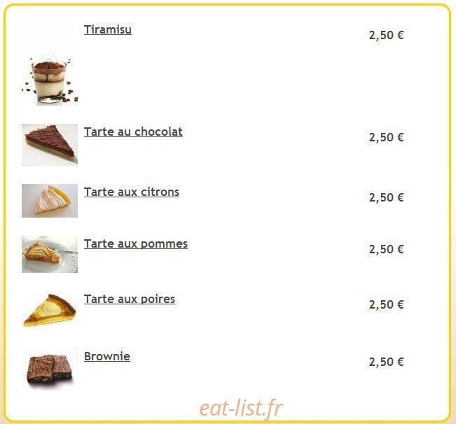 Espace Pizza — carte page 10