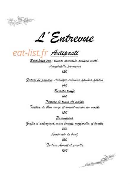 L’Entrevue — carte page 1