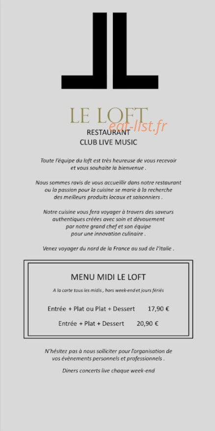 Le Loft — carte page 1