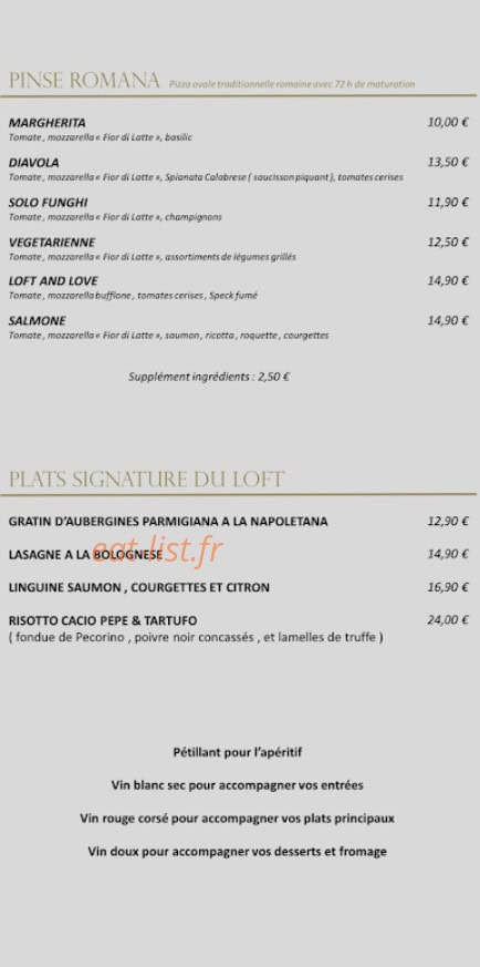 Le Loft — carte page 3
