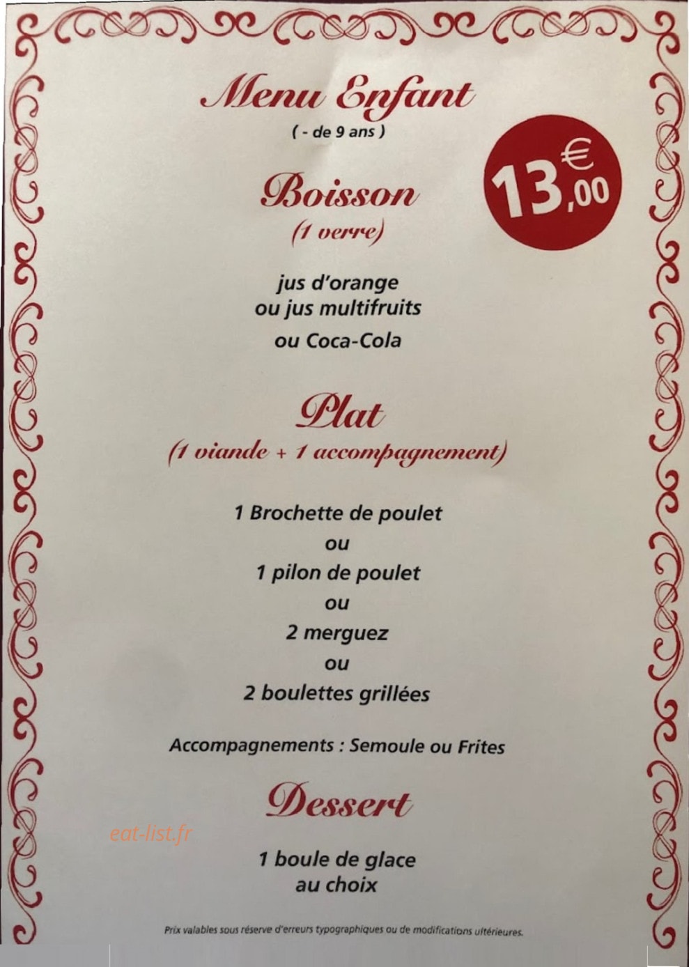 Le Palais Oriental — carte page 5