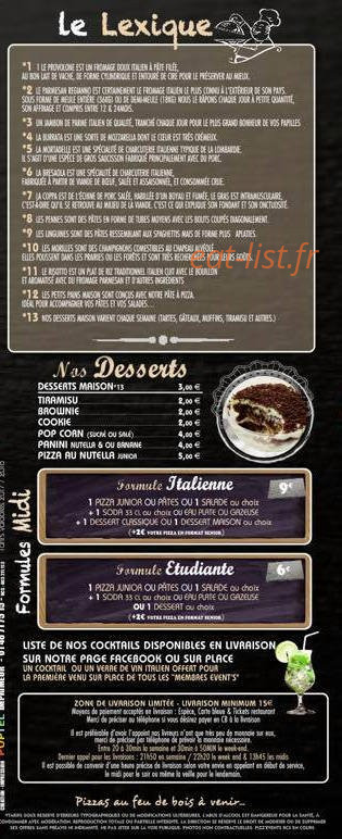 PIZZ Event's — carte page 3