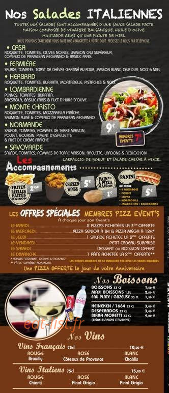 PIZZ Event's — carte page 4