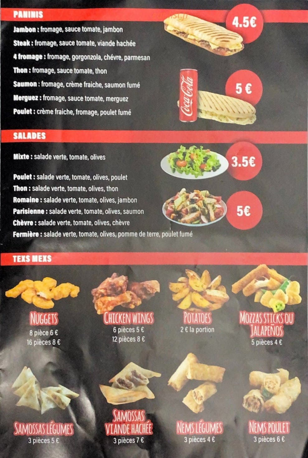 Point Pizza — carte page 3