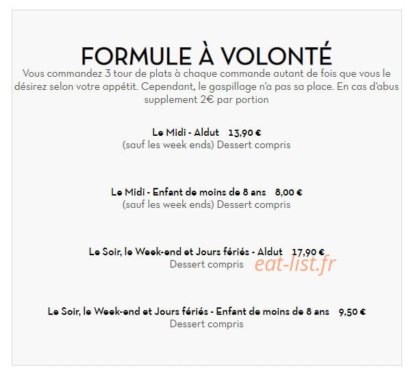 Carte et menu de Sushi tokyo à Deuil la Barre — Formules à volanté