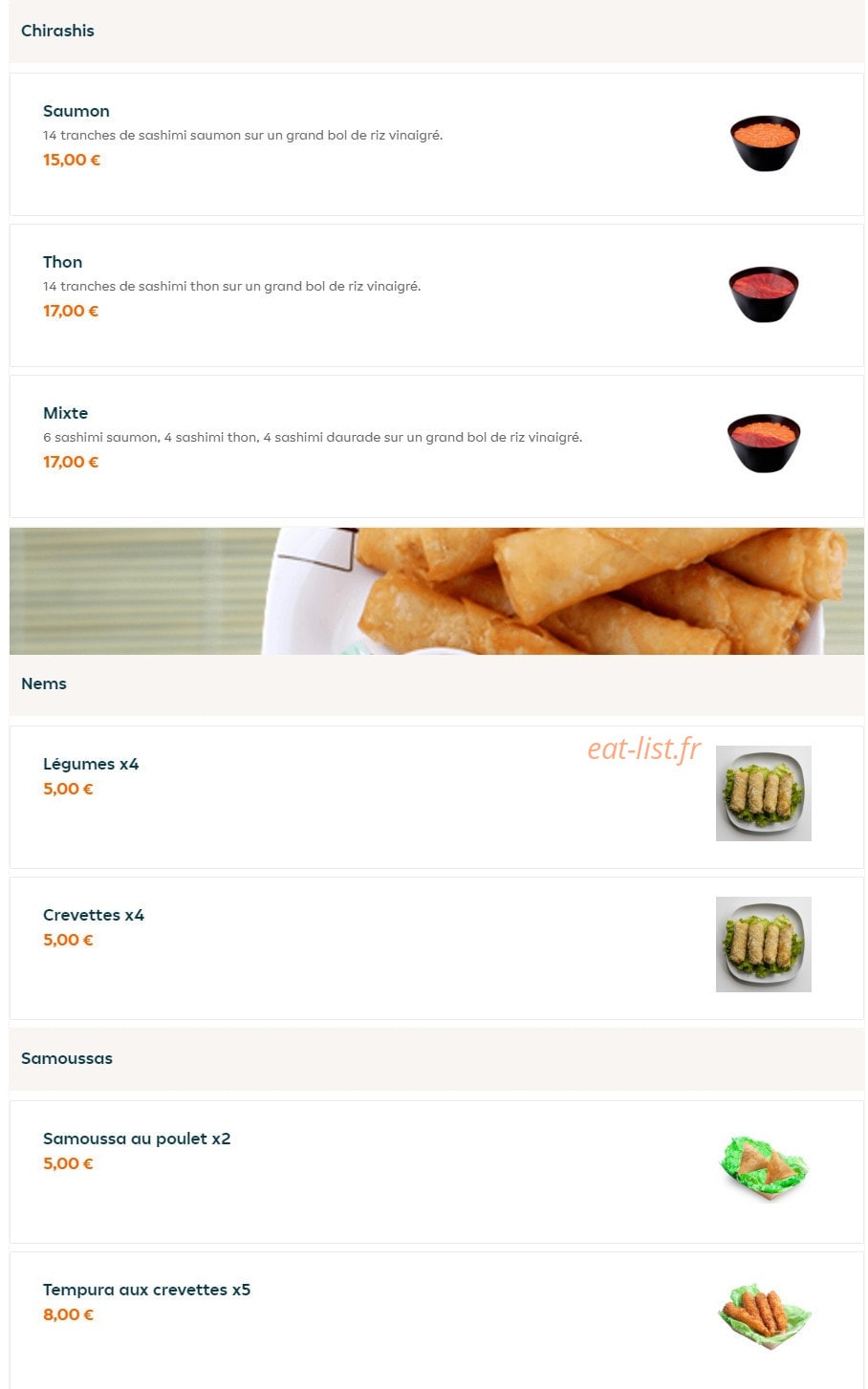 Sushi Wan — carte page 22