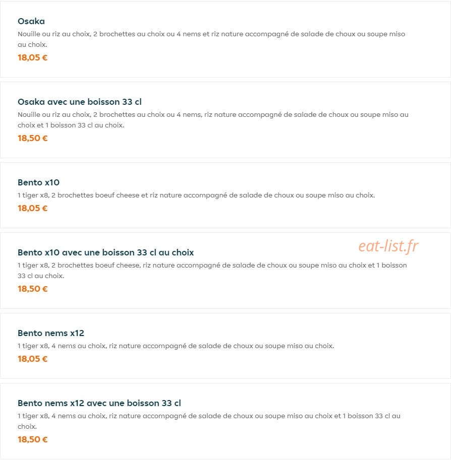 Sushi Wan — carte page 2