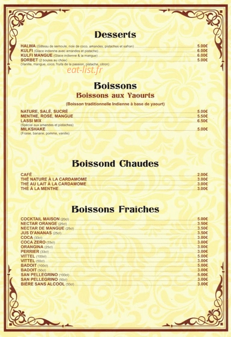 Bela Bar — carte page 3