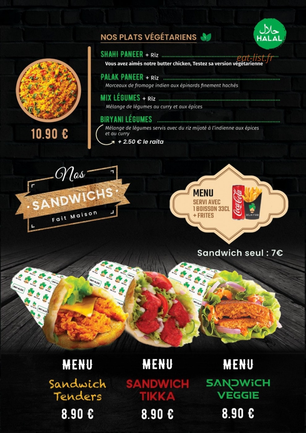 Delhi Food — carte page 2