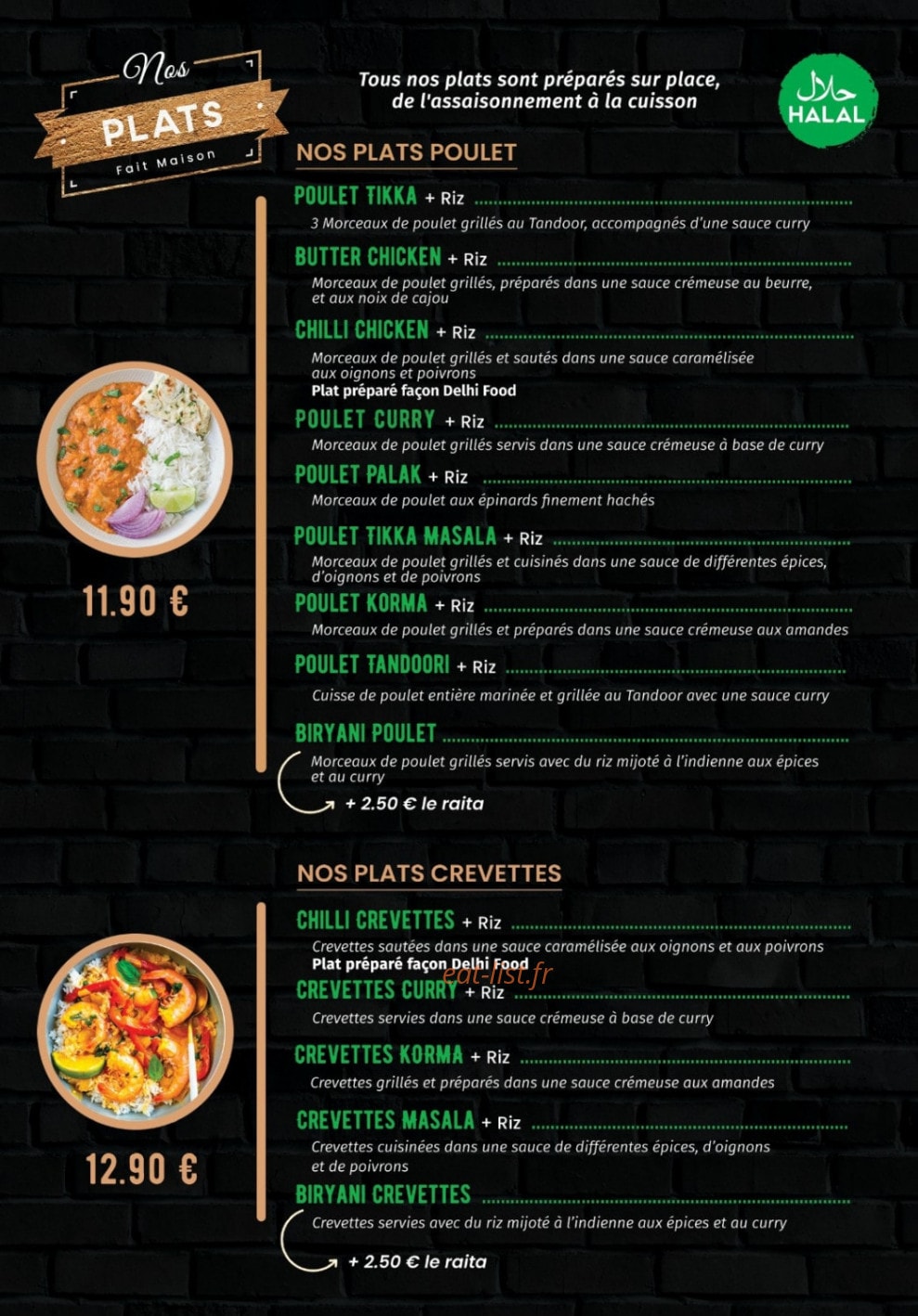 Delhi Food — carte page 3