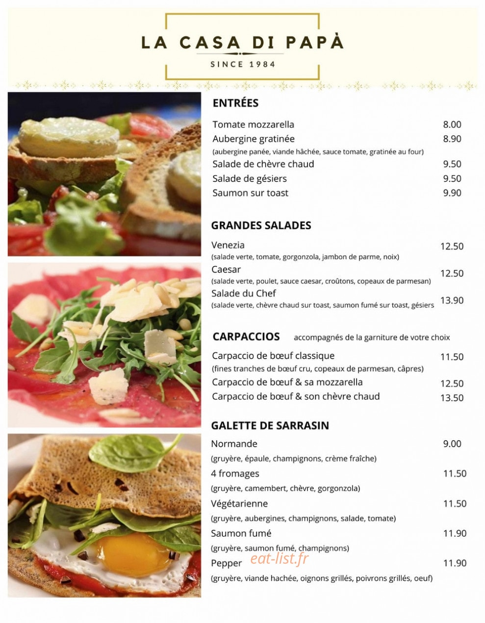 La Casa Di Papà — carte page 1