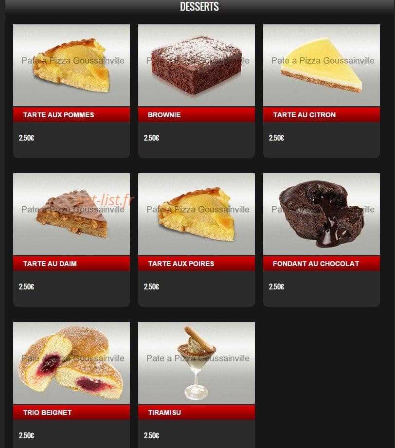 La Pâte à Pizza — carte page 9