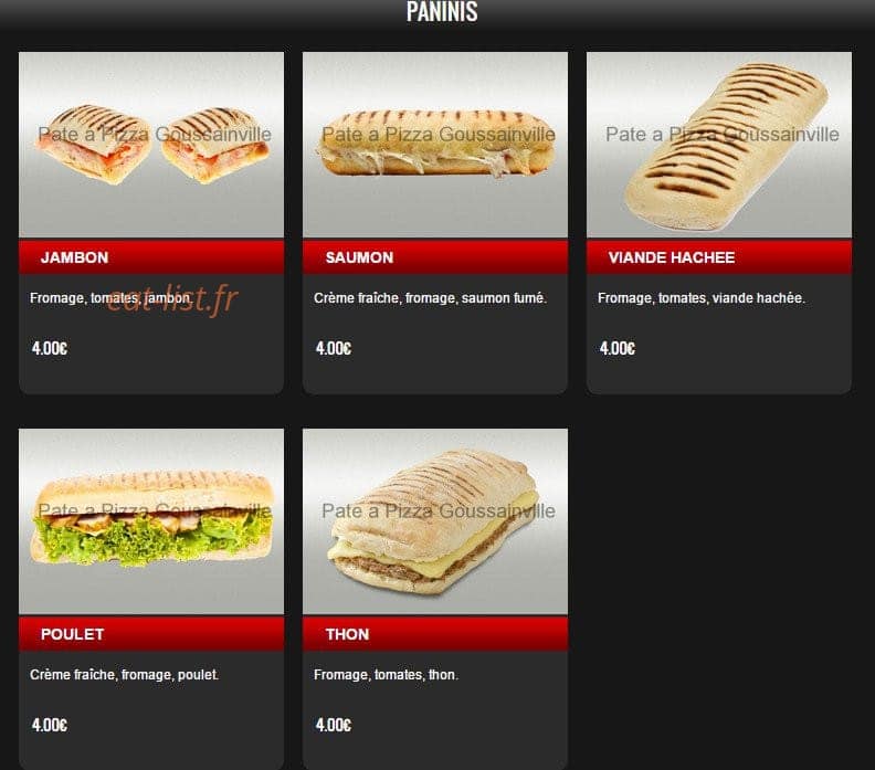 La Pâte à Pizza — carte page 6