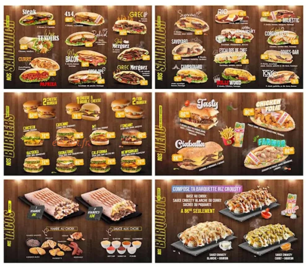 Carte et menu de Maht Burger à Goussainville — Le menu