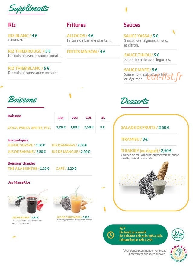 Mama Rice — carte page 2