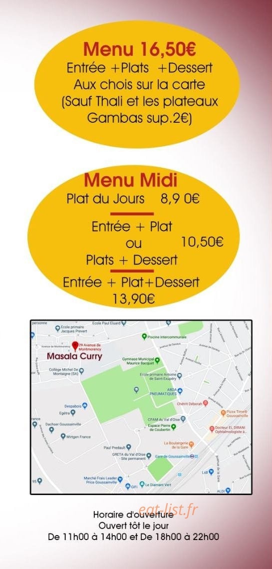 Masala Curry — carte page 6