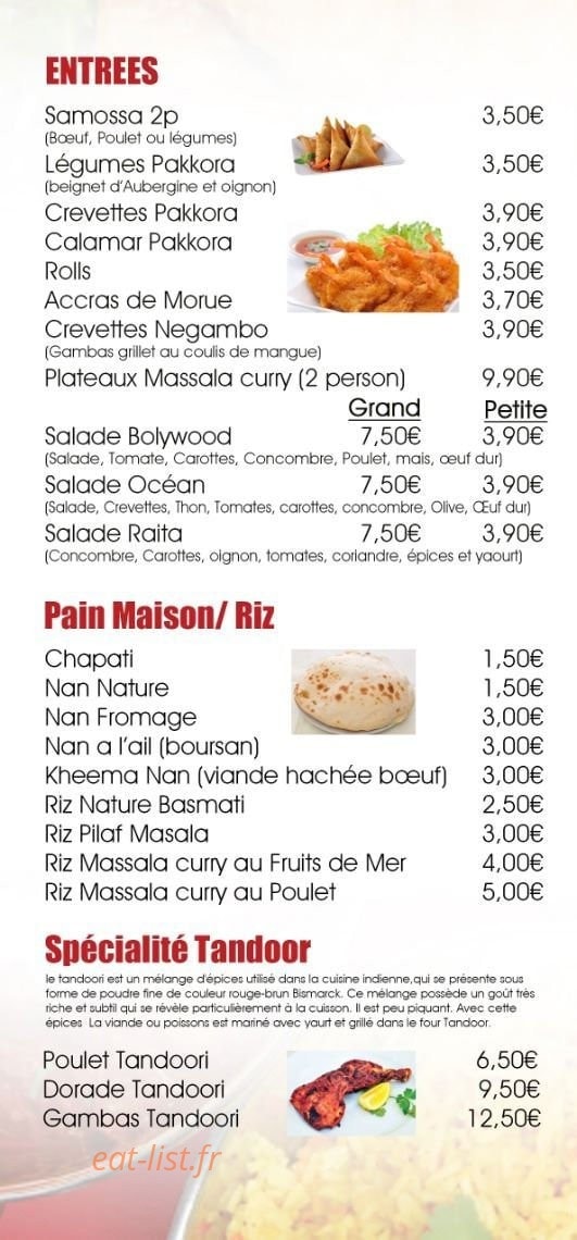 Masala Curry — carte page 2