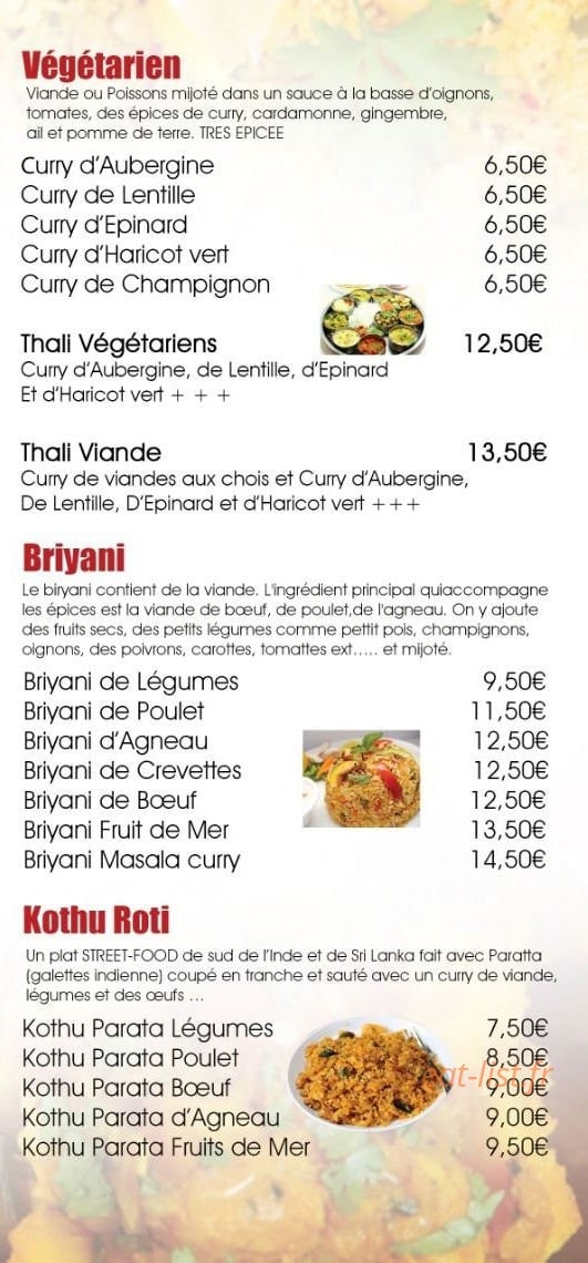 Masala Curry — carte page 4