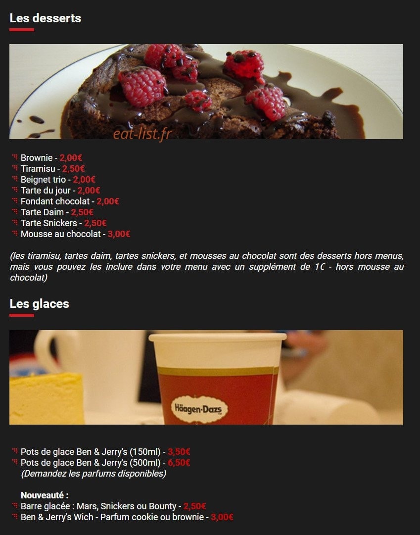 Pizza Vegas — carte page 8