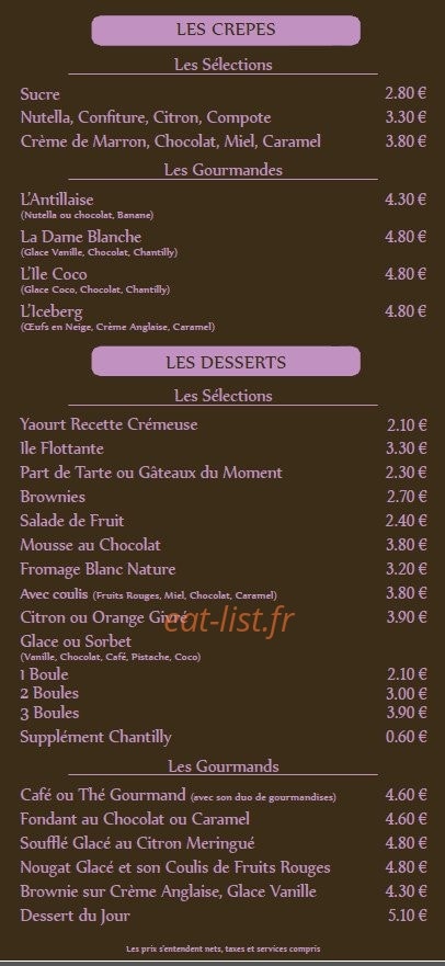Sucré-Salé — carte page 5