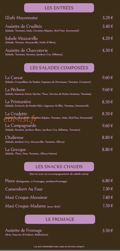 Sucré-Salé — carte page 2