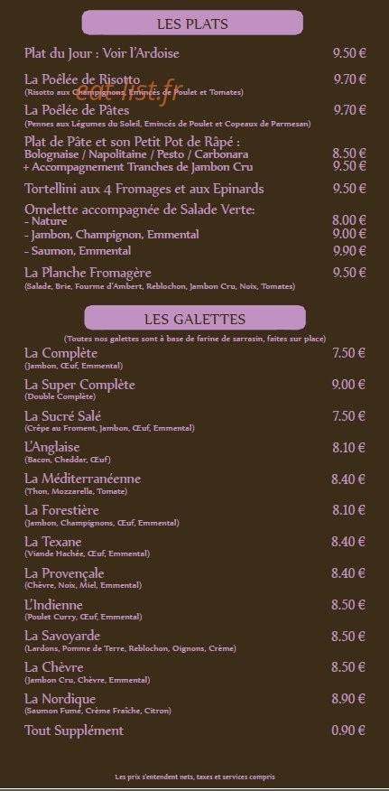 Sucré-Salé — carte page 3