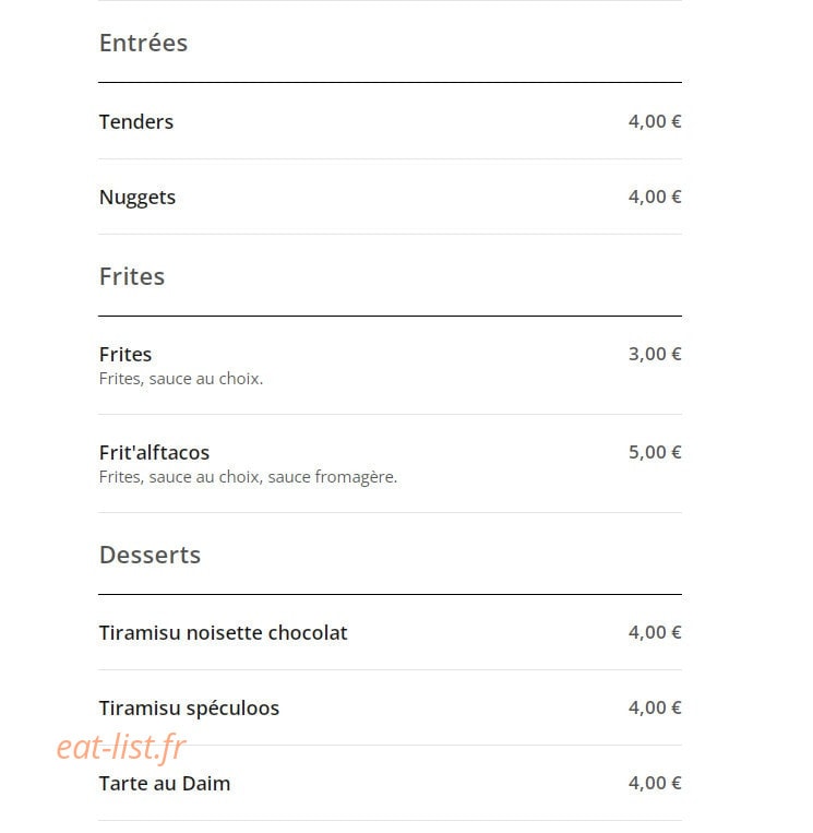 Alftacos — carte page 4