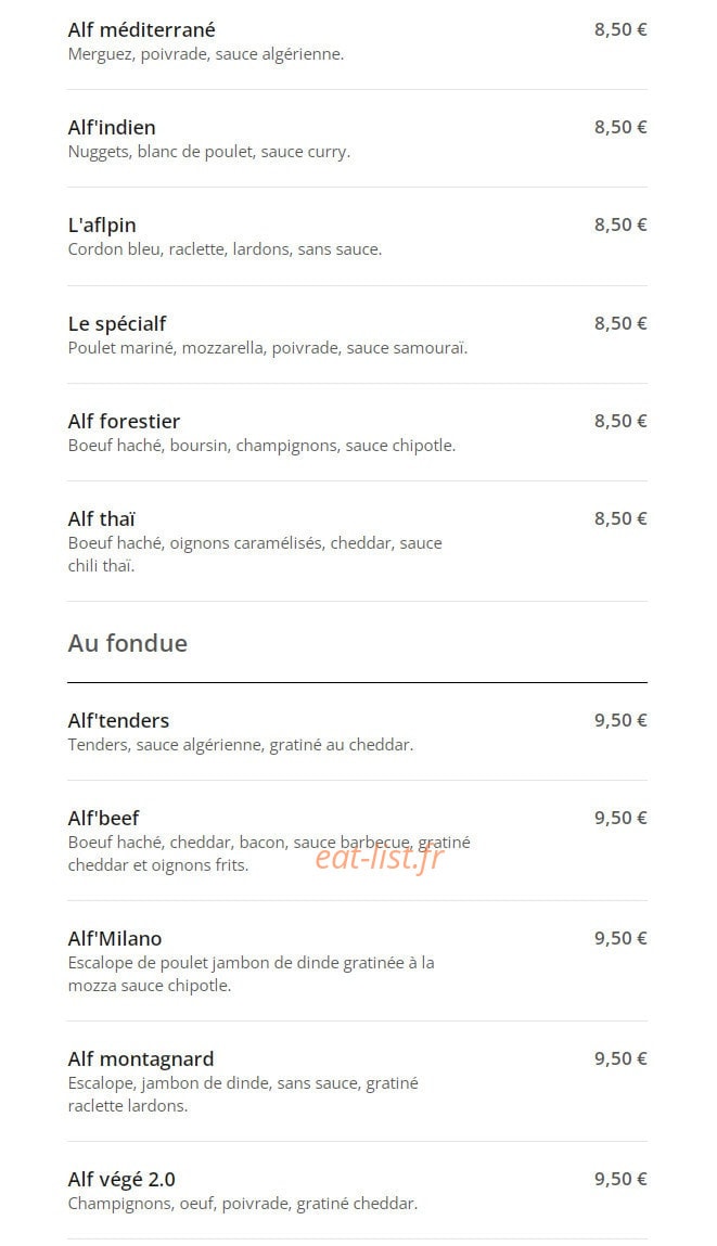 Alftacos à Sarcelles - menu et photos