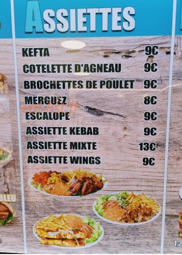 Azul Restaurant — carte page 3
