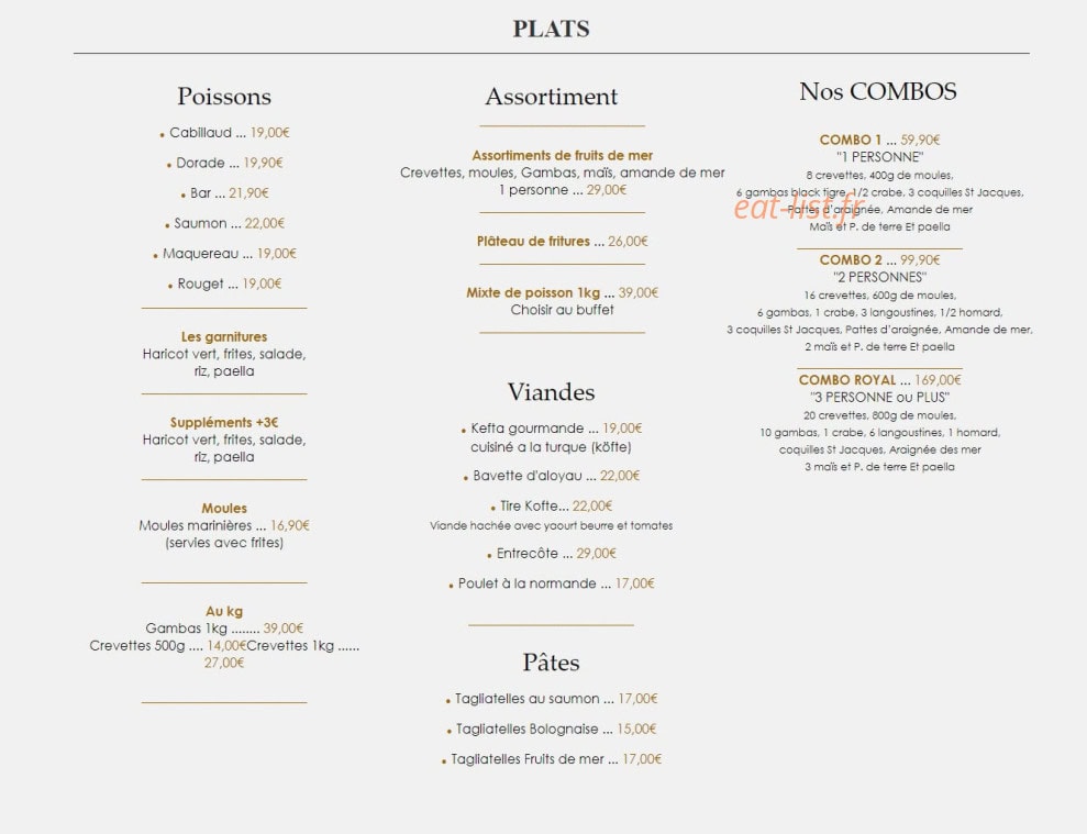 Baba crab — carte page 2