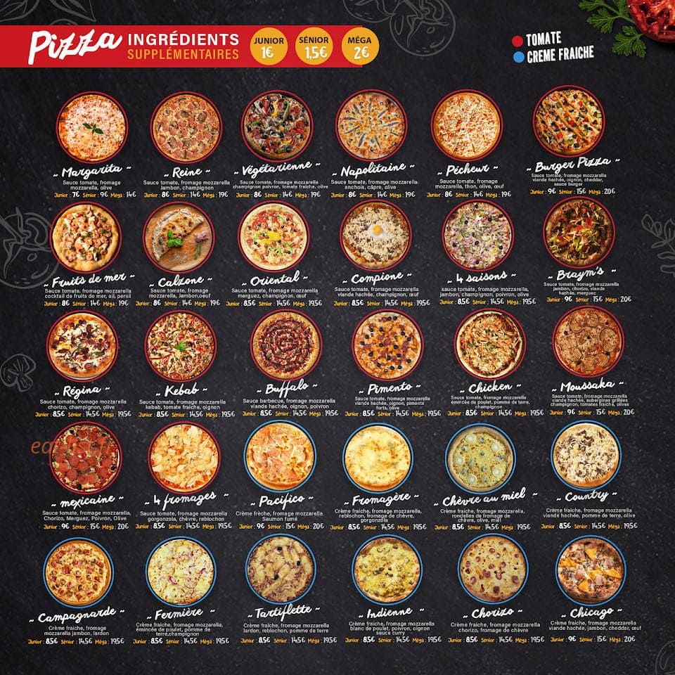 Braym's Food — carte page 2