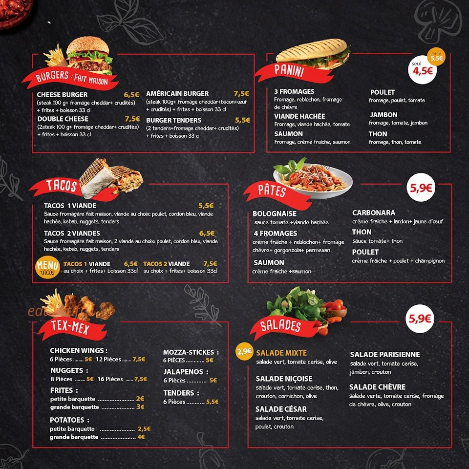 Braym's Food — carte page 3