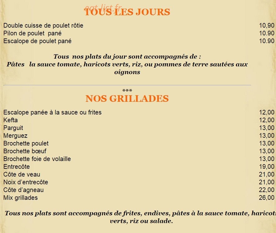 Chez Yonathan — carte page 2