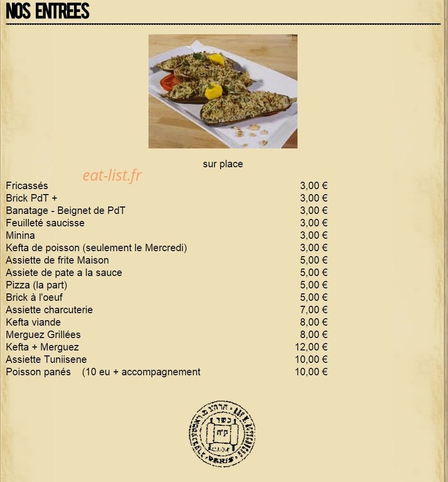 Chez Yonathan — carte page 3