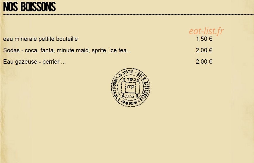 Chez Yonathan — carte page 8