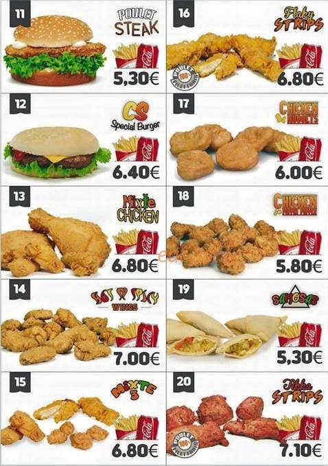 Chicken's king — carte page 1