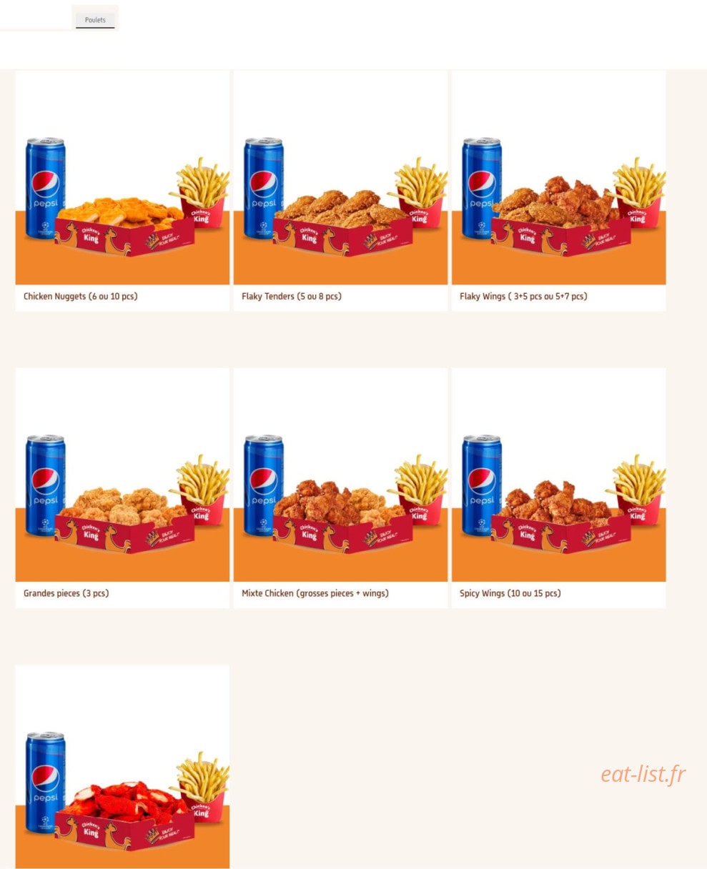 Chicken's King — carte page 2