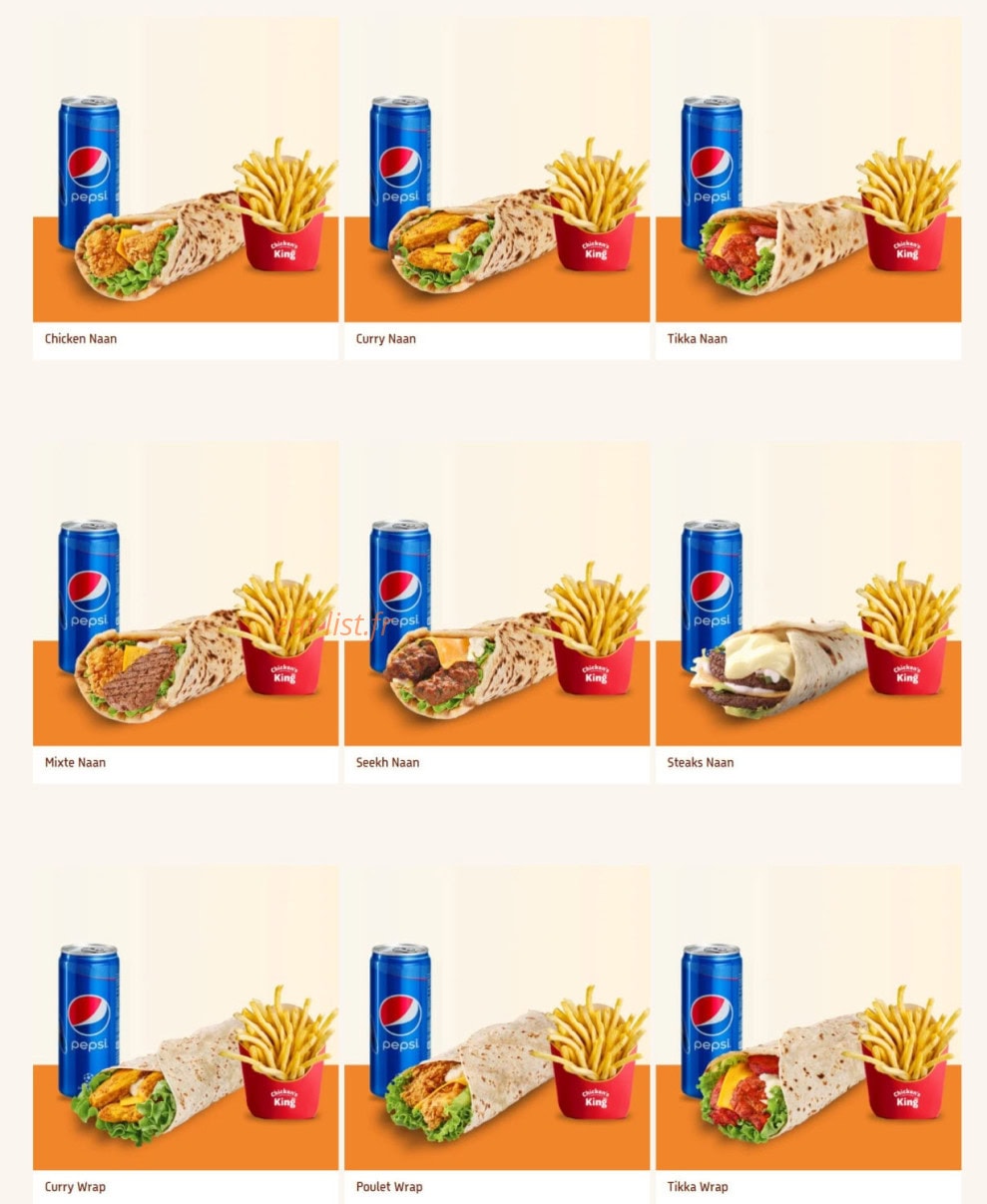 Chicken's King — carte page 5