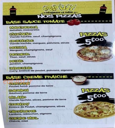Crep'way — carte page 1
