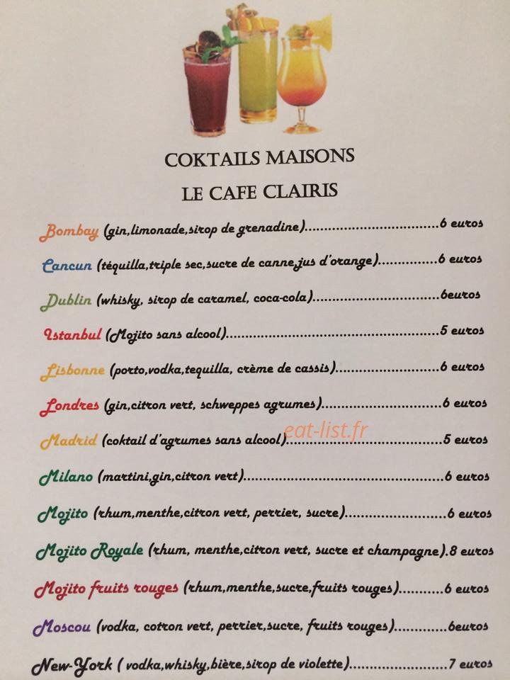 Le Clairis — carte page 1
