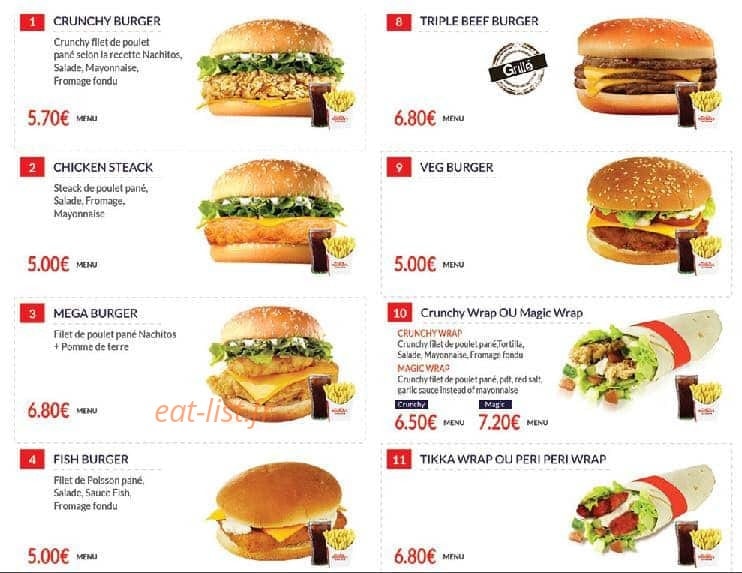 Nachitos Chicken — carte page 2