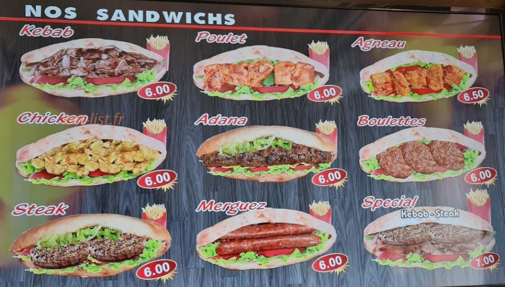 O'kebab — carte page 1