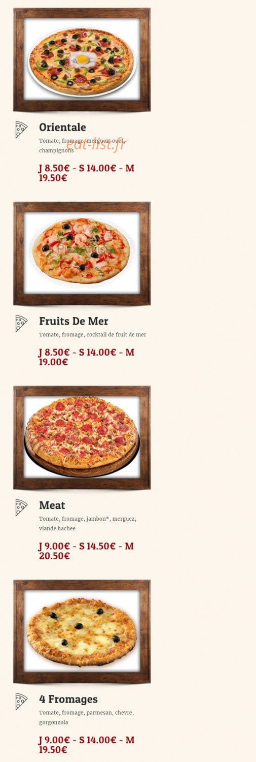 Pizza Place — carte page 8
