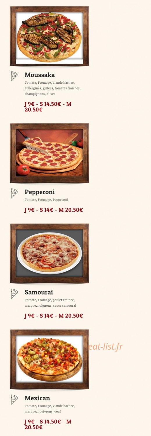 Pizza Place — carte page 6