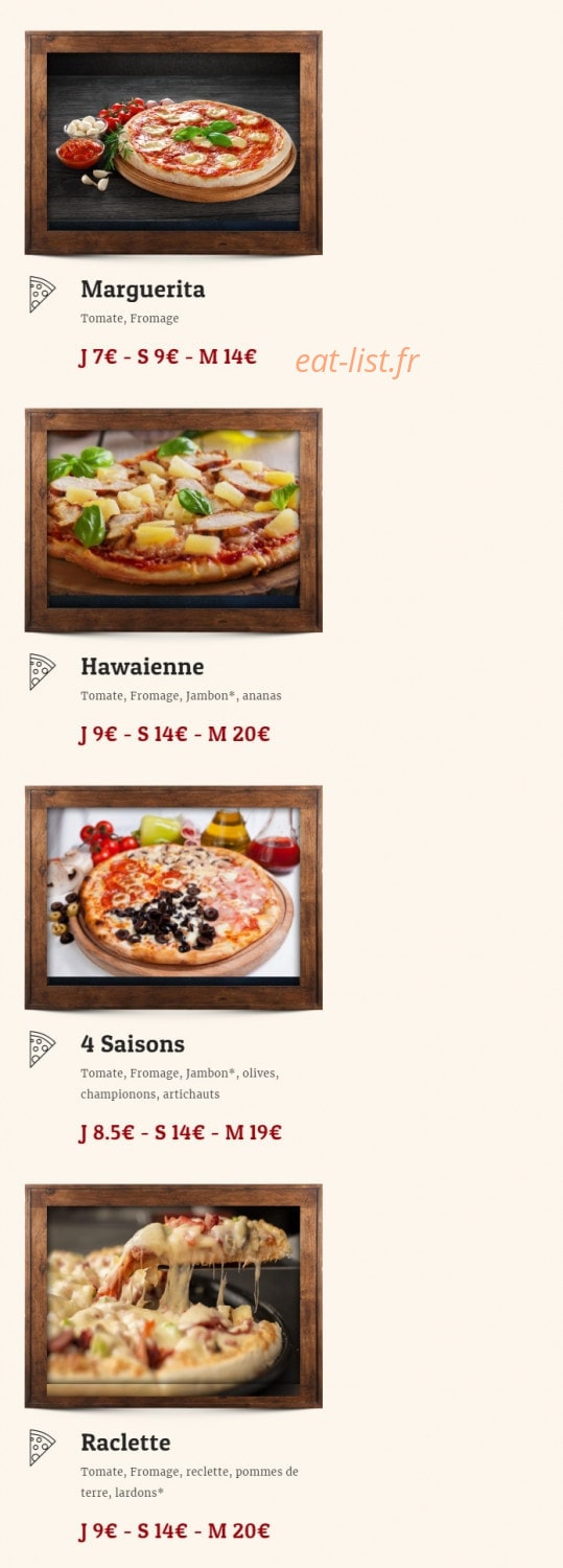 Pizza Place — carte page 5