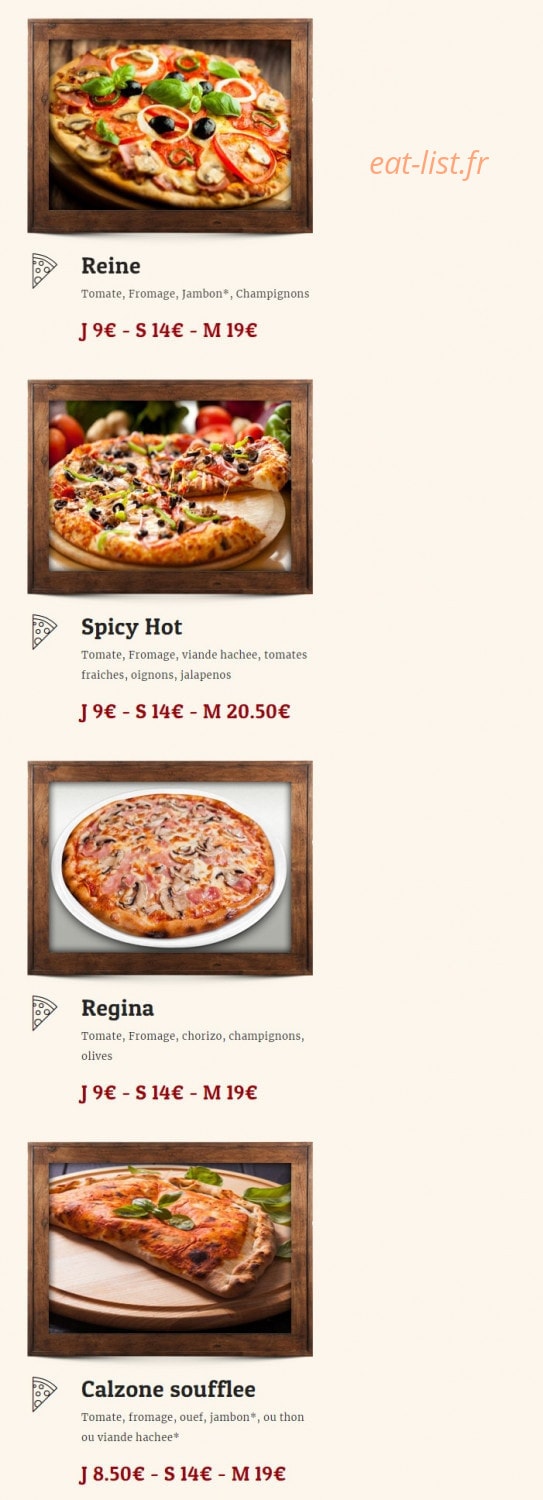 Pizza Place — carte page 7