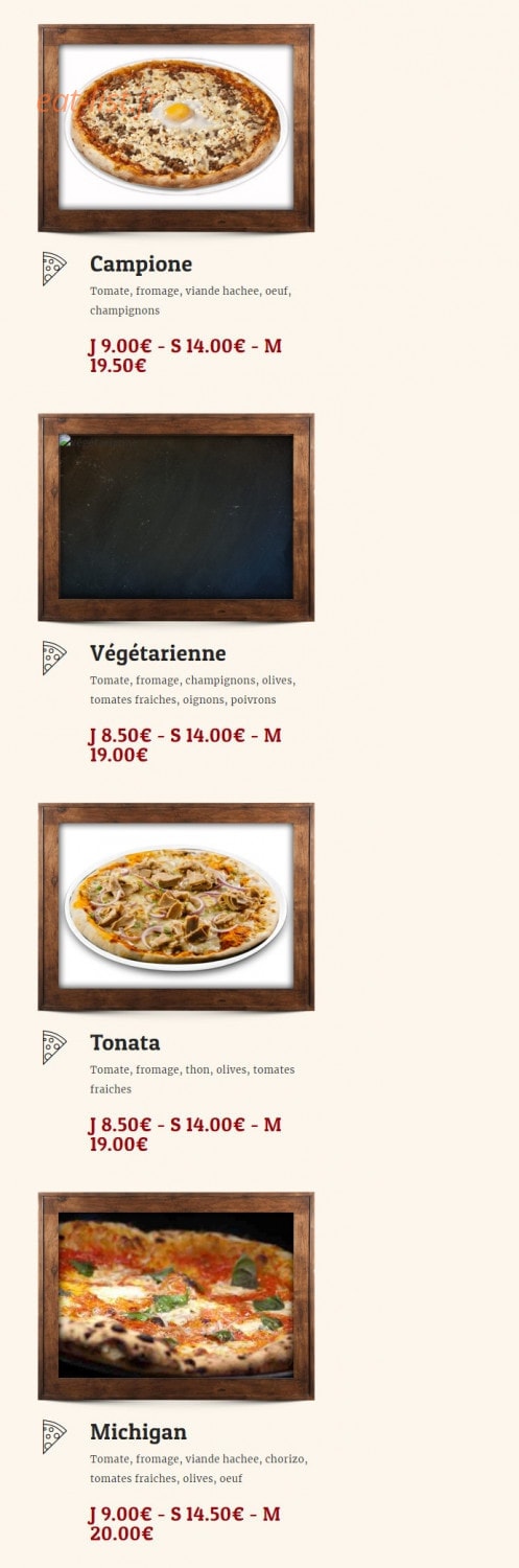 Pizza Place — carte page 9