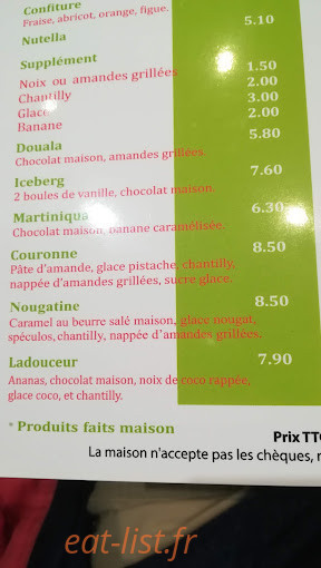 Crêperie Saint Gratien — carte page 1